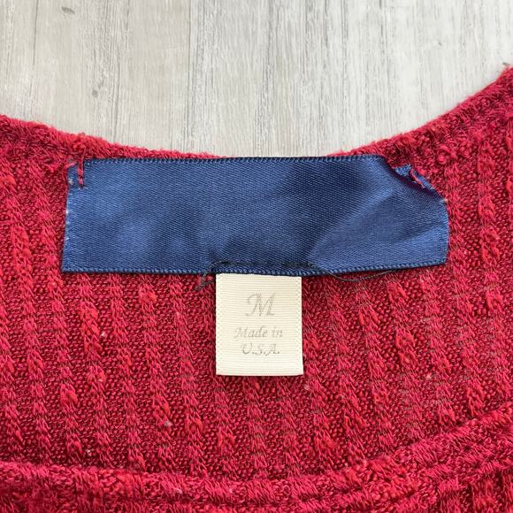 Blue Rain Short Sleeve Fit Flare Crochet Knit Lined Soft Knee Length Dress - Picture 4 of 8